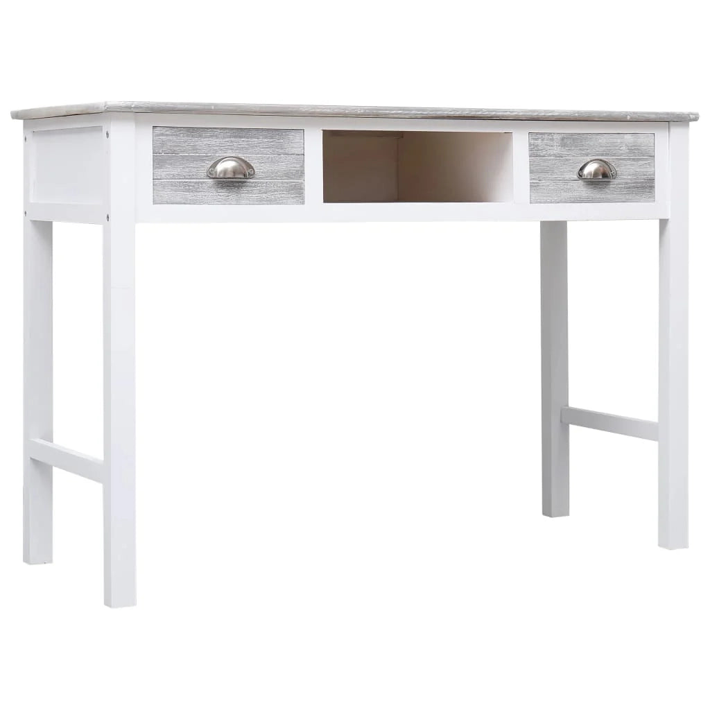 Scrivania tavolo postazione di lavoro mobile per computer studio 110 x 45 x 76 cm legno grigio 02_0023821