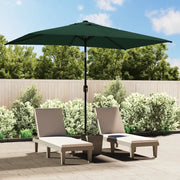 Parasole-Ombrellone da giardino 200 x 300 cm Verde Rettangolare