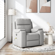 Poltrona Massaggiante Reclinabile Grigio Nuvola in Tessuto 4015699