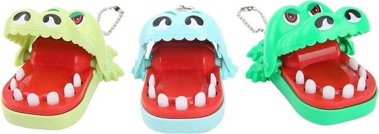 Giocattolo da mordere per bambini | Giocattolo da denti di animale | Mini-coccodrillo con chiusura | Giocattolo divertente