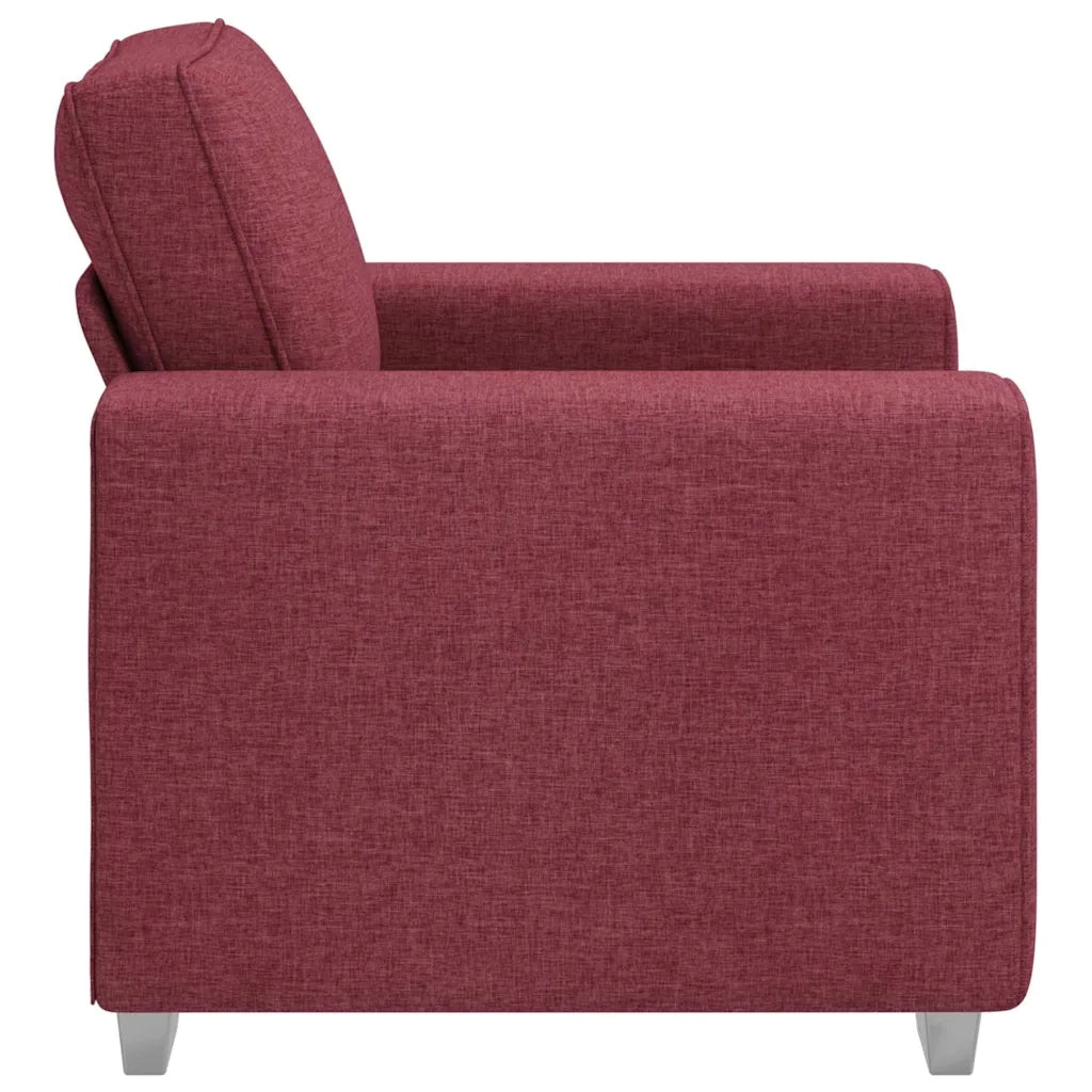 Poltrona Sofa Rosso Vino 100 cm Tessuto 4105210
