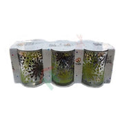Trade Shop - Set Servizio 6 Pezzi Bicchieri Vetro Decorati Schizzi Colorati -