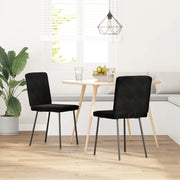 Sedie da Pranzo 2 pz Nere in Velluto 4101192