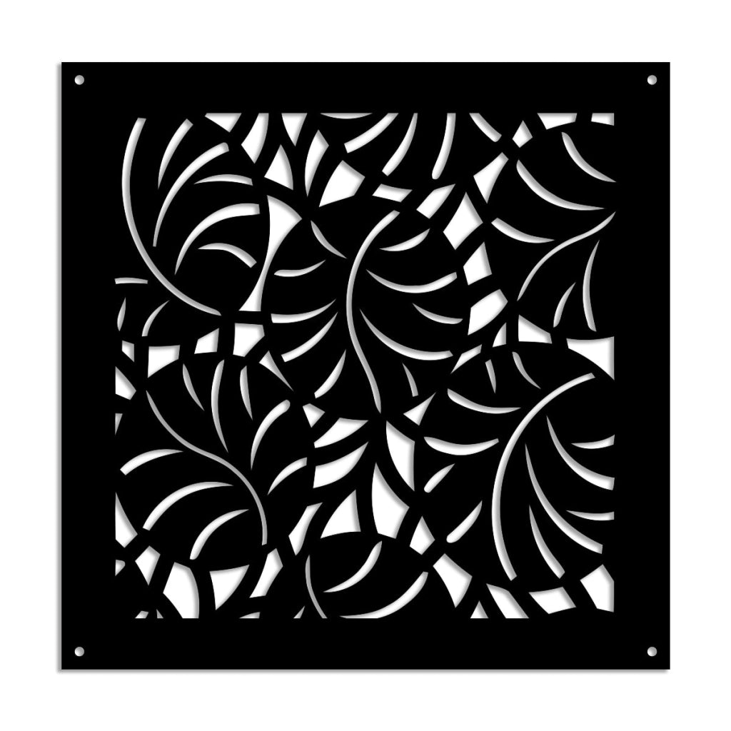 MANGROVIE - Pannello in PVC traforato - Parasole Colore: nero, Misura: 48x48 cm