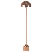 Lampada da Terra Rame Metallo 158 cm Rame Lucido Paralume Rotondo Soggiorno Luce