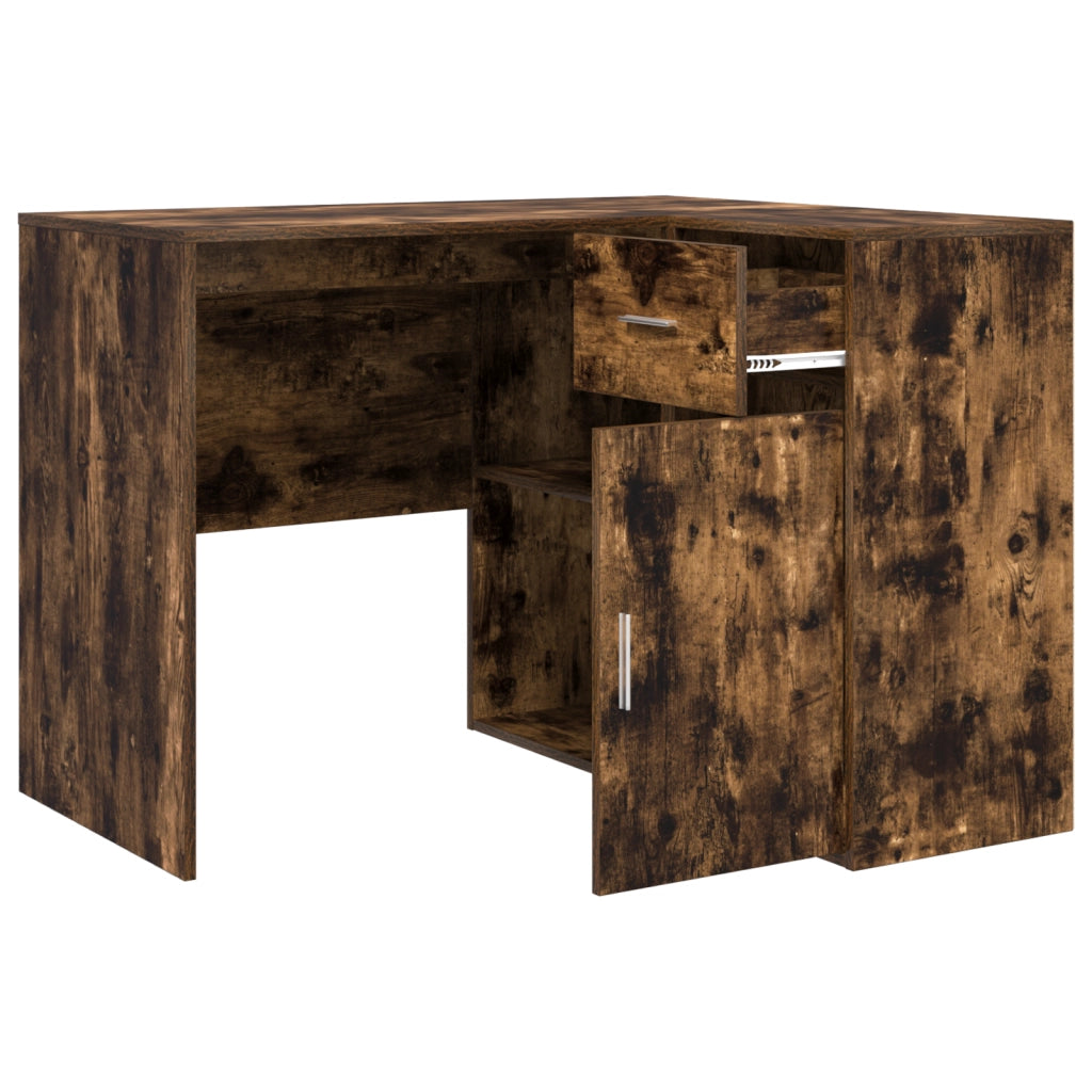Scrivania ad Angolo Rovere Affumicato 102x88x75 cm Legno ingegnerizzato
