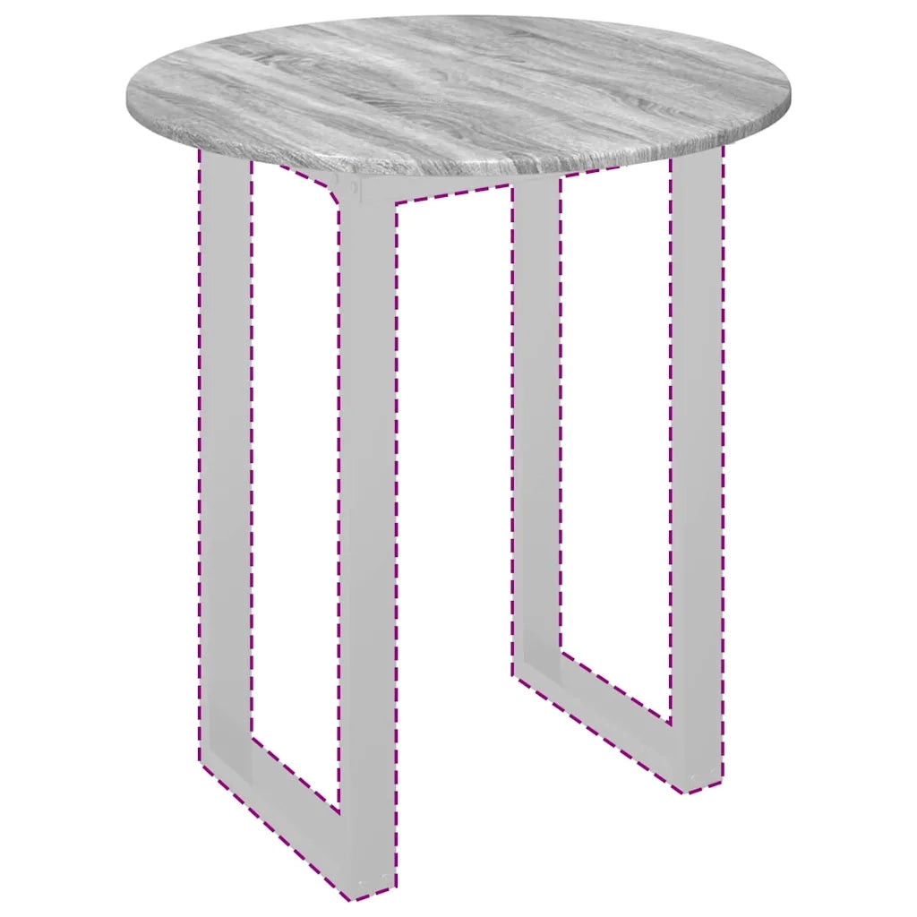 Piano del tavolo Grigio sonoma Ø 70 x 1,5 cm Legno multistrato 880417