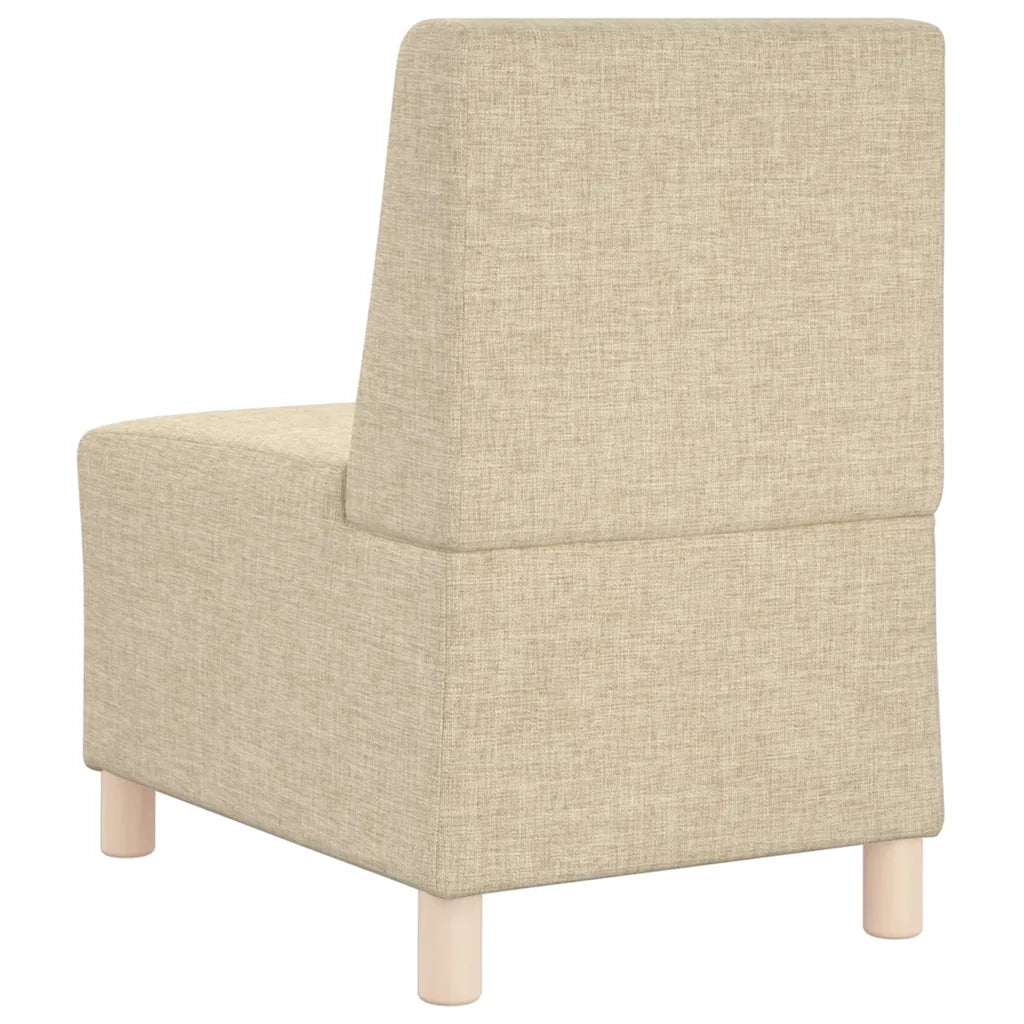 Divano componibile senza braccioli crema 55 cm in tessuto 4108475