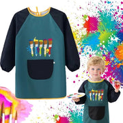 Schermo pittore per bambini - impermeabile - schermo per bambini - schermo pittore - cucina - maniche elastiche - design blocco colori moda