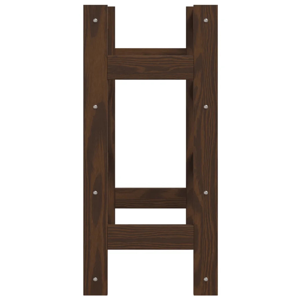 Portabottiglie per 16 Bottiglie Marrone Legno Massello di Pino