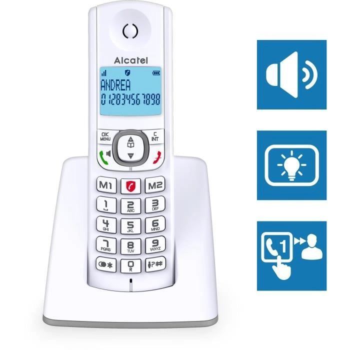 Alcatel F530 duo grigio senza segreteria telefonica