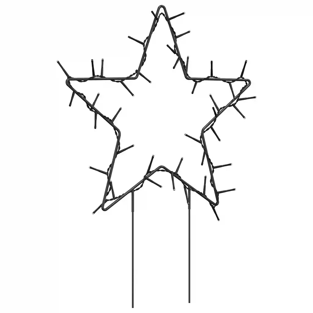 Decorazioni Luminose Natalizie Picchetti 3pz Stella 50LED 29cm 357717