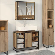 Set di mobili per il bagno con porta 2 pcs Rovere artigianale 3402528