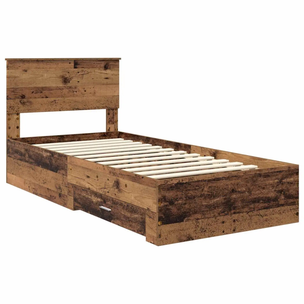 Struttura del letto-Giroletto Legno vecchio 90 x 200 cm Legno multistrato 744705