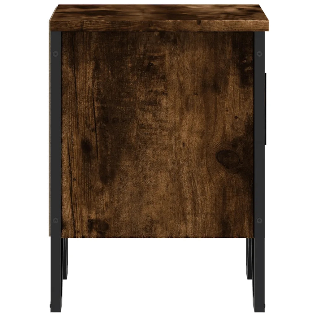 Comodini 2pz Rovere Fumo 40x30x40 cm in Truciolato 848519