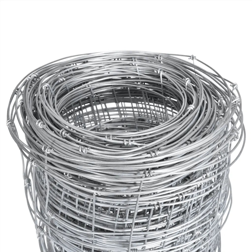 Recinzione da Giardino in Acciaio Zincato 50x1,25 m Argento 149514