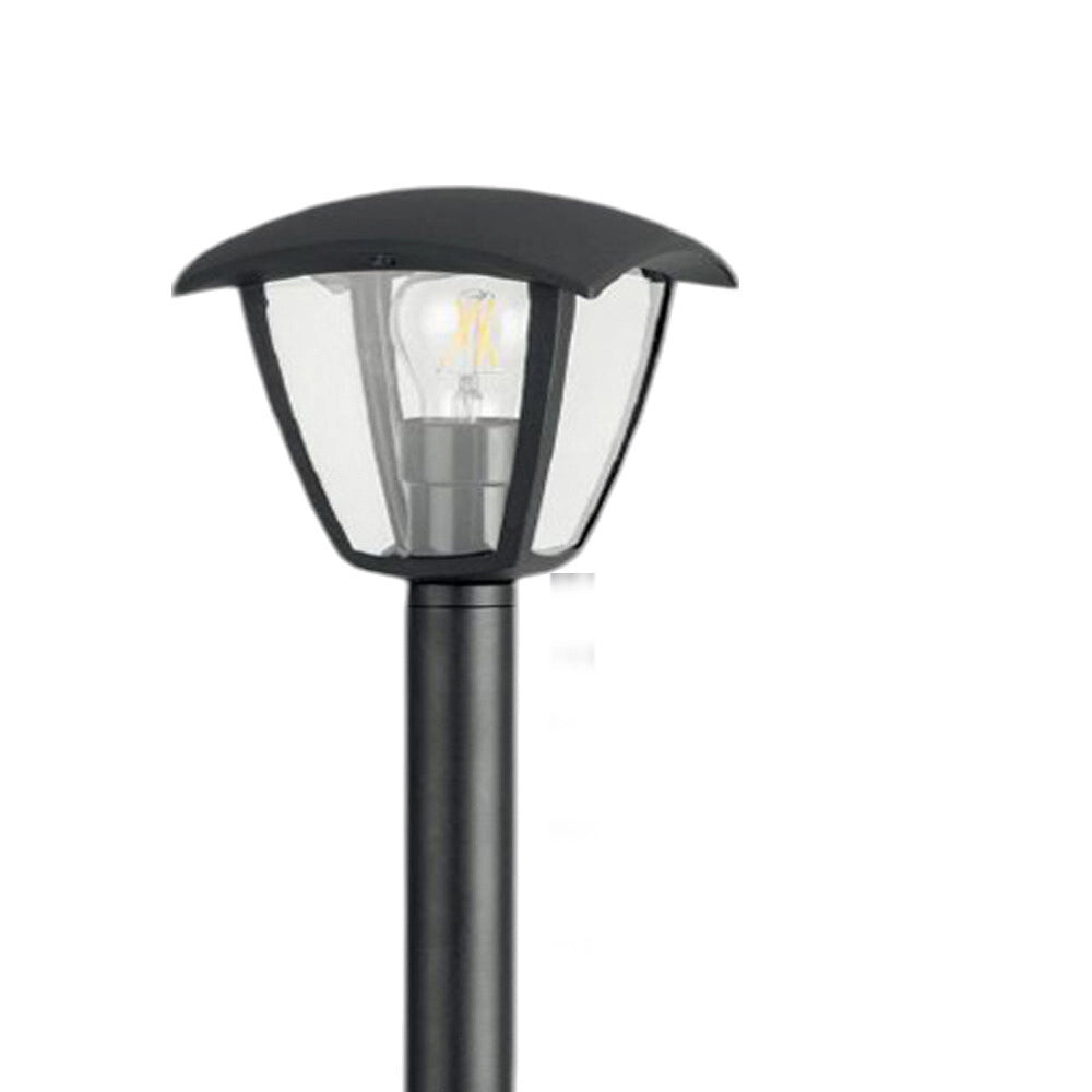 Trade Shop - Lampione Da Giardino 86 Cm Lanterna Da Terra Per Vialetti Con Attacco E27 Ip44 819pb-b860 - Grigio