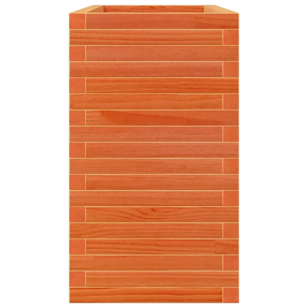 Fioriera Giardino-Vaso da Esterno-Contenitore per Piante Marrone Cera 90x40x68,5cm Legno Massello Pino