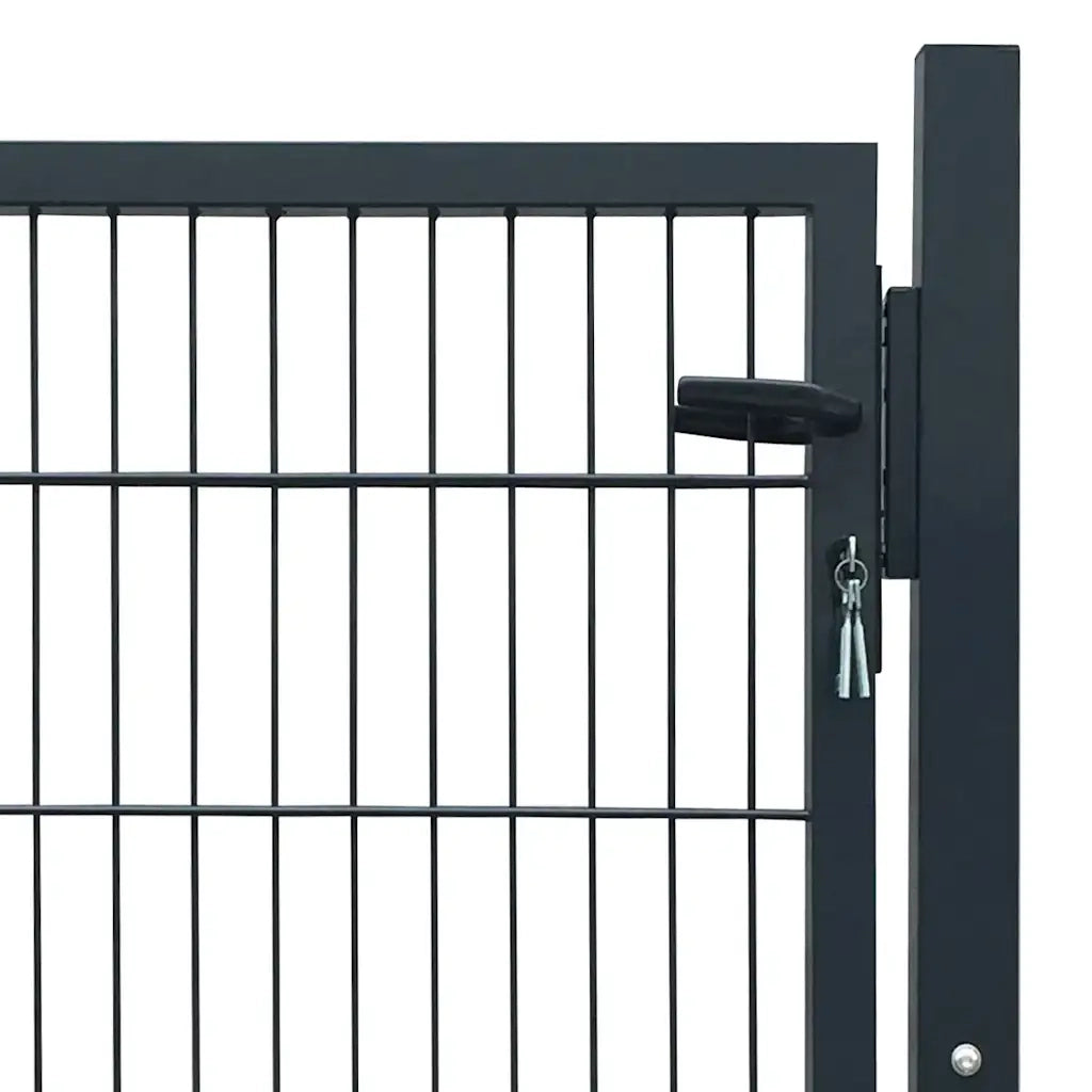 Cancello per Recinzione in Acciaio Antracite 100x100 cm 142026