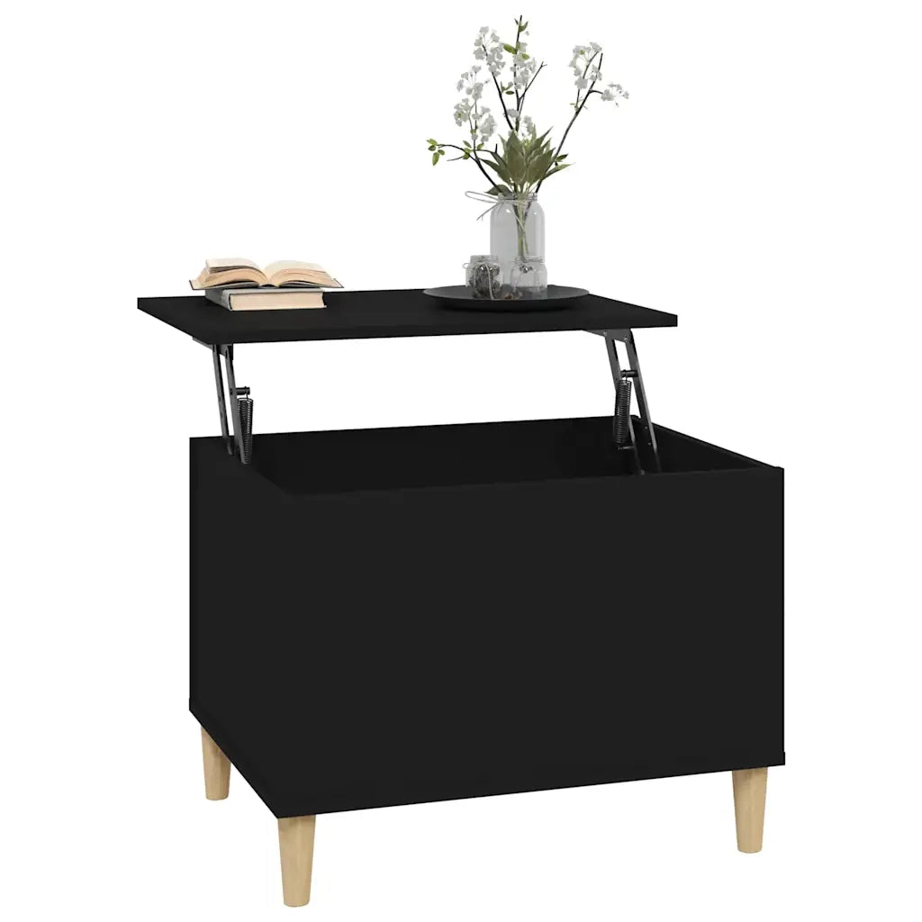Tavolino da salotto | Tavolino da caff¨¨ | Tavolino da Soggiorno Nero 60x44,5x45 cm in Legno Multistrato