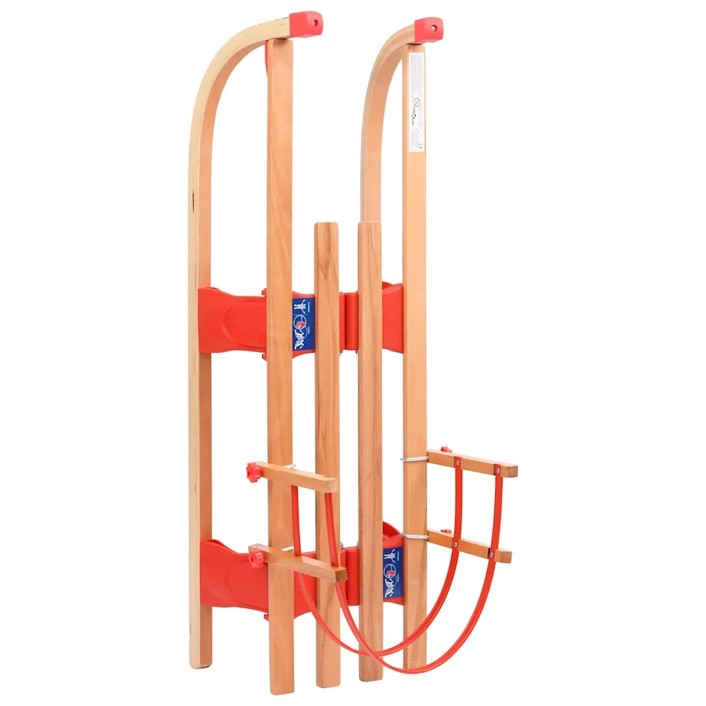 Slittino Pieghevole con Schienale in Legno 119 cm 92493