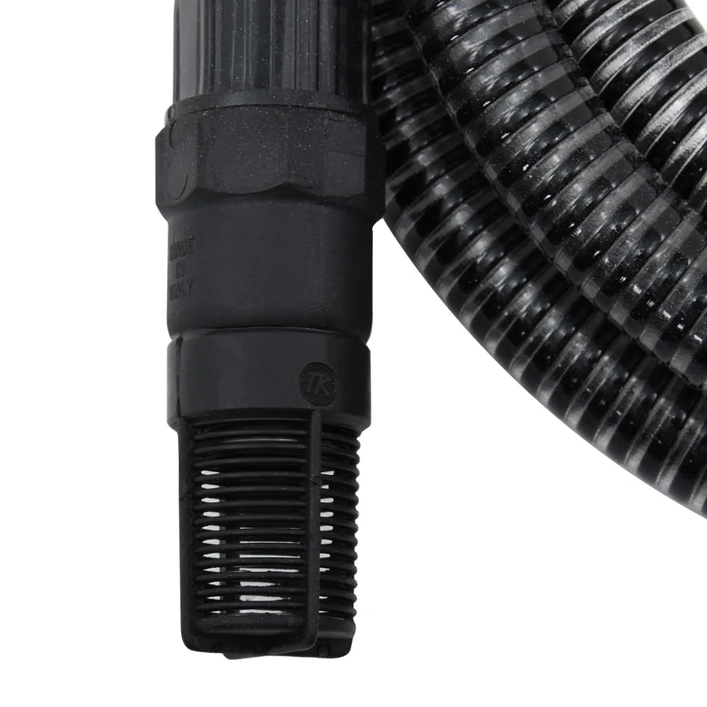 Tubo di Aspirazione con Raccordi in Ottone Nero 1" 4 m in PVC 151076