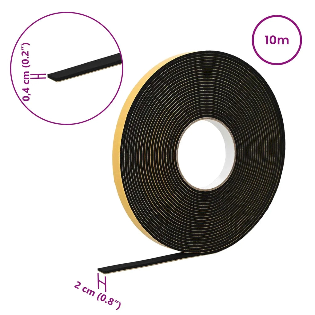 Nastro adesivo in schiuma Nero 20mm x 10m Schiuma CR 42024077