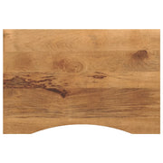 Piano Scrivania con Curva 100x60x2,5cm Massello Grezzo di Mango