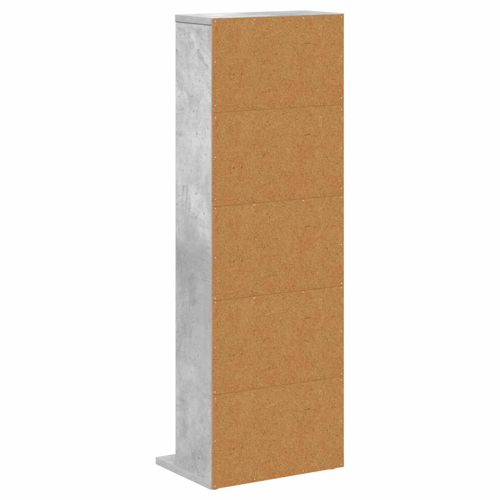Mobile per CD Grigio Cemento 33 x 23,5 x 97,5 cm 8012696