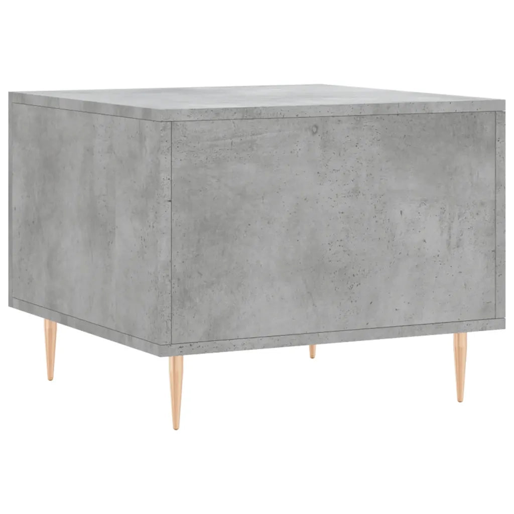 Tavolino Salotto Grigio Cemento 50x50x40 cm Legno Multistrato 829372