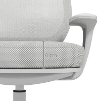 Sedia da Ufficio Ergonomica e Reclinabile ad Altezza Regolabile con 5 Rotelle, 55x48x82.5-94.5 cm, Grigia