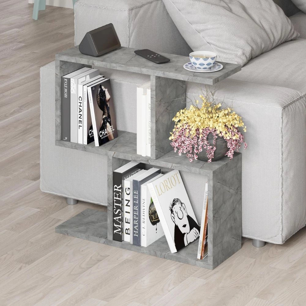 Tavolino da salotto Homemania in colore lagina effetto marmo grigio