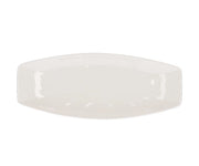 Vassoio Piatto in Ceramica Rettangolare Bianco 36 x 14 cm