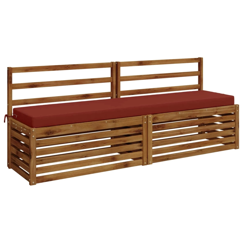 Cuscini per Panchina a 2 Pezzi SOEST 2 pz 100% Poliestere Rosso 949967
