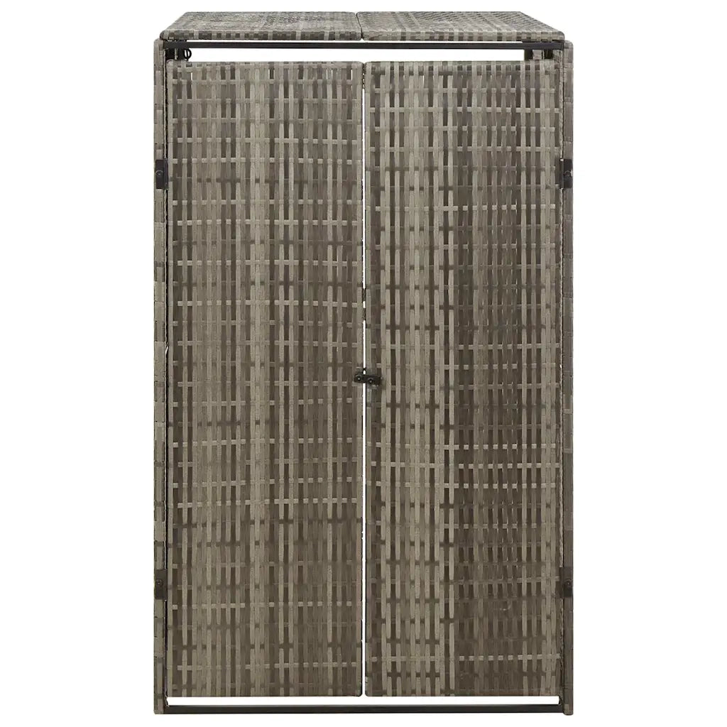 Copribidone Singolo Grigio 70x80x117 cm in Polyrattan 319864