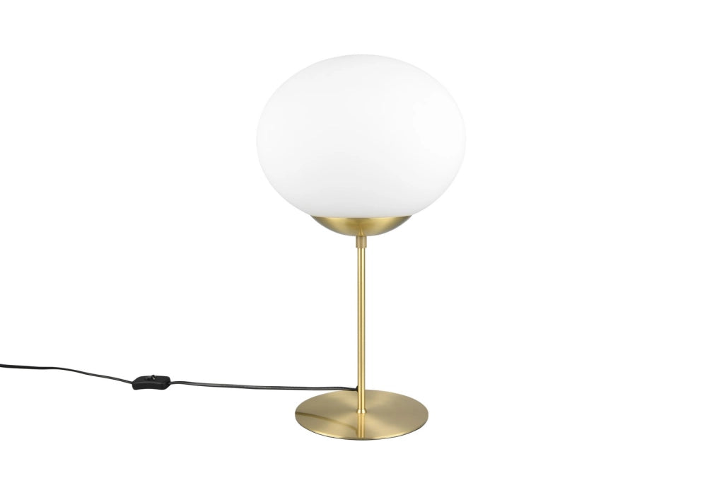 Lampada da tavolo FOMENTO ottone opaco sfera vetro E27