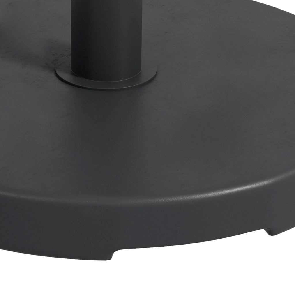 Base per Ombrellone Rotonda ¨C Zephmum ¨C Plastica e Cemento, Nero, ?46.5 cm