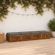 Cuscini per Sedia in 4 Pezzi SOEST 4 pz 100% Poliestere Grigio 944664