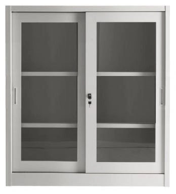 Armadio ad ante scorrevoli in vetro ufficio operativo cm. 180x45x150H