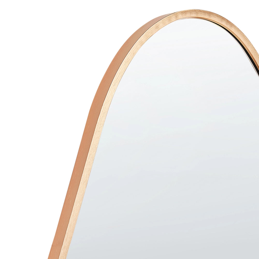 Specchio da parete cornice metallica dorata 41 x 162 cm alluminio forma irregolare con ganci stile moderno decorazione murale