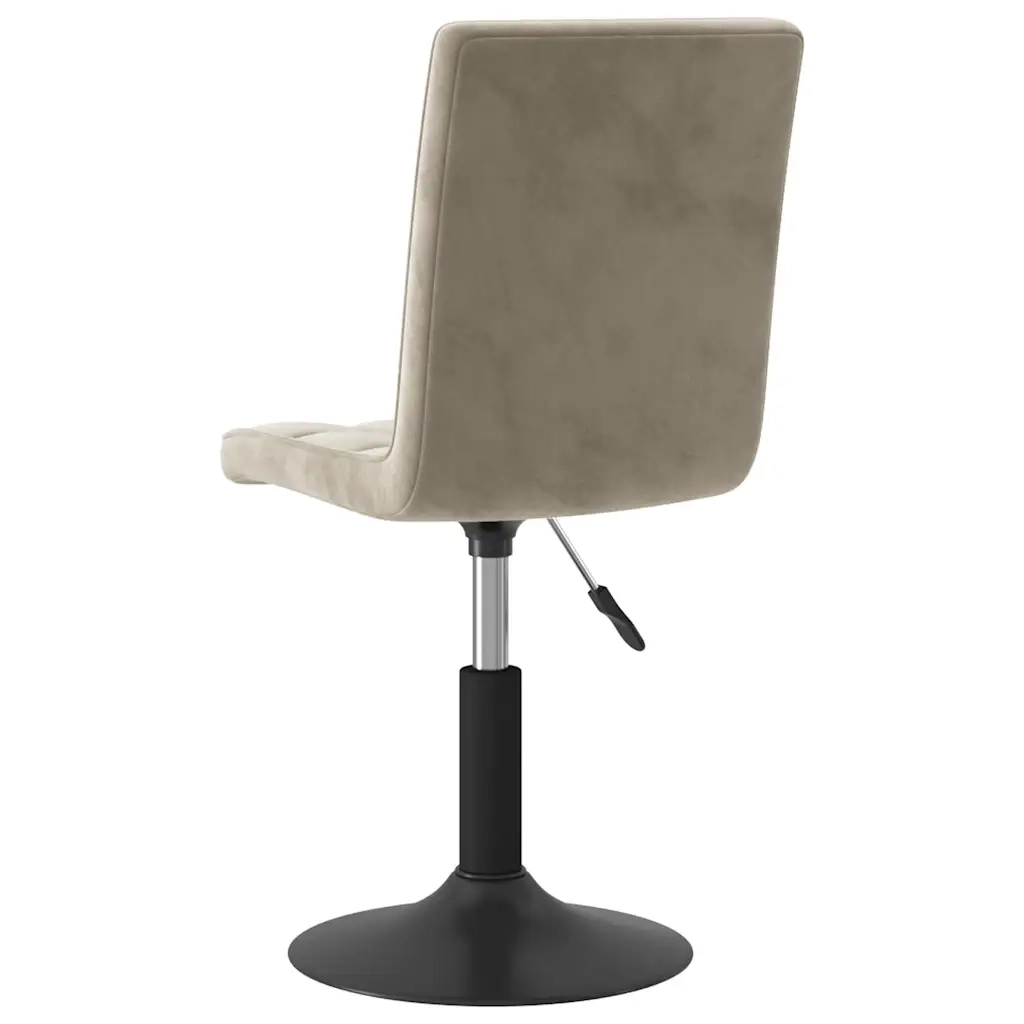 Sedie da Pranzo Girevoli 6 pz Grigio Chiaro in Velluto 3089300