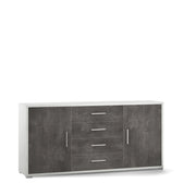 Mobile 2 Ante 4 Cassetti Kit Ossido Bianco cm 174x41x84h - Sarmog