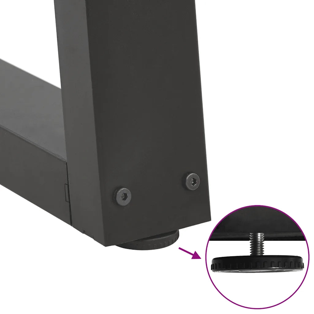 vidaXL Gambe per tavolo da pranzo a forma di V 3 pz Antracite 100x(72-73,3) cm Acciaio