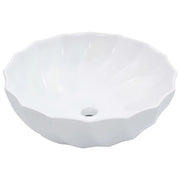 Lavabo da appoggio per l'interno del bagno cabina doccia cabina WC 46 x 17 cm ceramica bianca 02_0002630