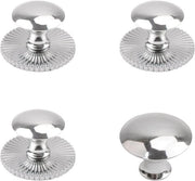 Pomelli a gomito rotondi 4 pezzi - Maniglie in acciaio inox per armadi e cassetti - Tiranti per armadi e cassetti - Finestra chiusura - Adesivo self-locking/forata