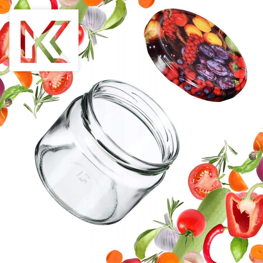 KADAX Sonka vasetti 330ml 10pz 82mm + coperchi "Frutta"