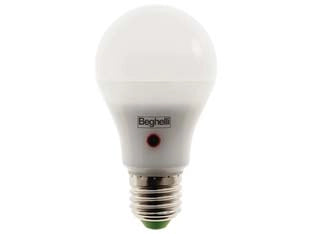 LAMPADA LED GOCCIA SAVING SENSOR CON SENSORE CREPUSCOLARE E27- - 12w - 4000  °K naturale - 1300 lm - 65x124h - 2 pezzi BEGHELLI