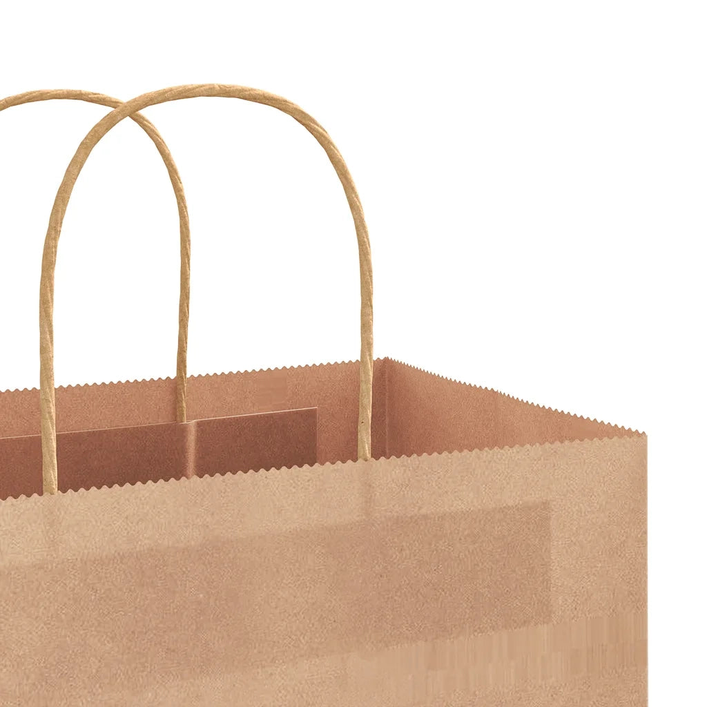 Sacchetti di Carta 250 pz con Manici Marrone 26x12x35 cm CFW8962316