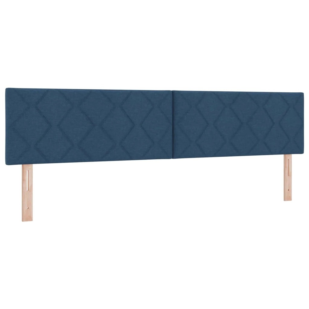 Letto con contenitore LED e materasso Blu 200 x 200 cm Tessuto 3459371