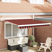 vidaXL Tenda Retrattile Arancione e Marrone 300 x 250 cm